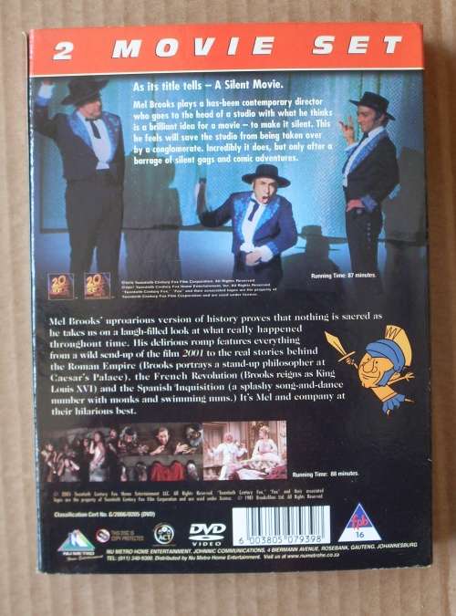 Mel Brooks 2 Movie Set (Silent Movie and History of the World) DVD