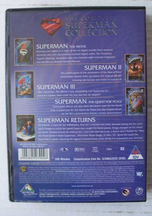Superman Collection Box Set 5 Movies DVD