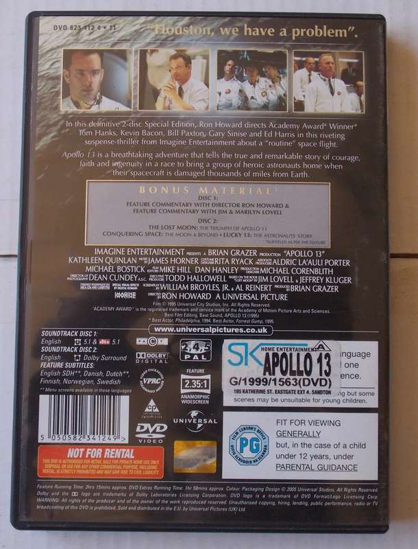 Apollo 13 (Tom Hanks 1995) 2-Disc Special Edition DVD