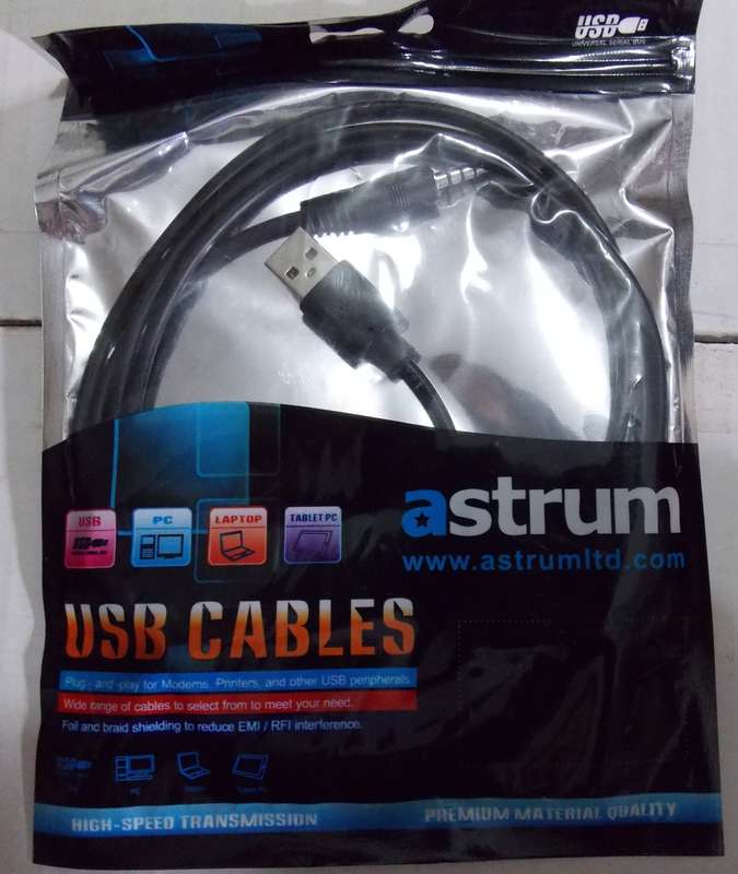 Astrum USB 2.0 to 3-Lane 3.5mm Cable 1 Meter