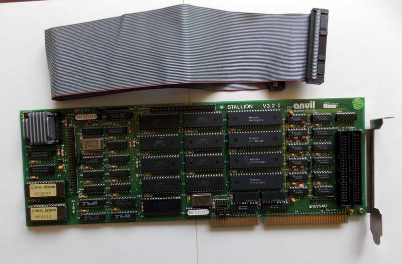 Anvil Stallion v3.2 I Multi Serial Card ISA 16-Bit Intel 80186 CPU (1986)