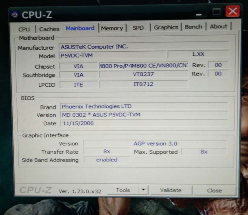 Asus p5vdc-tvm Motherboard AGP DDR1/DDR2 Intel 3Ghz CPU 1GB RAM Socket 775
