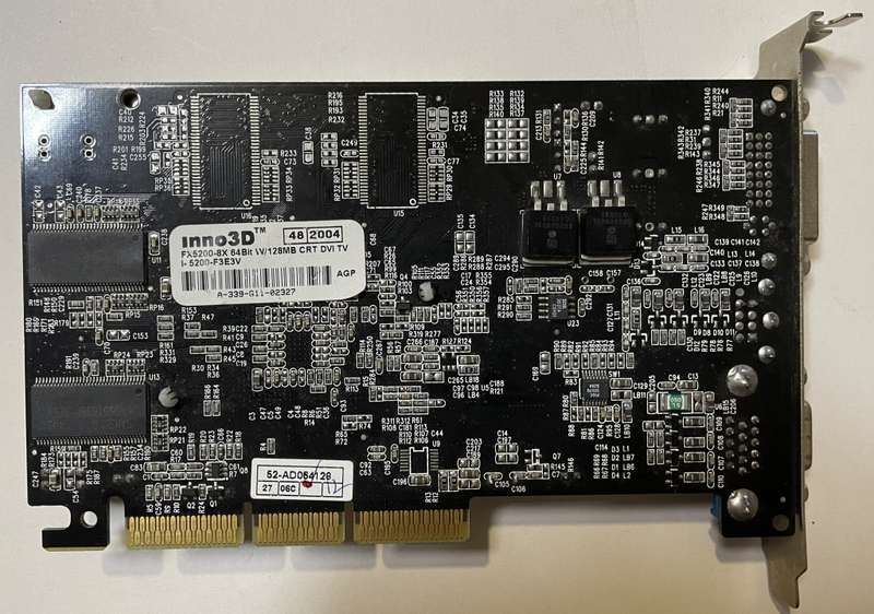 Inno3D Tornado nVidia GeForce FX5200 AGP 128MB 64-Bit (2004)