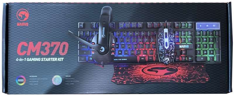 Marvo CM370 Gaming Kit Mouse/Keyboard/Headphones/Mouse Pad