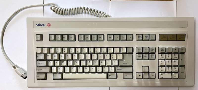 Mitac KB-5201 Mechanical Switchable Keyboard DIN5 (1992)