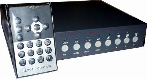 Color Quad 8 Camera Video Processor with Remote 720x576 200 Field Refresh