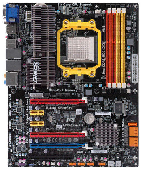 ECS A890GXM-A AM3 Dual Giga LAN / 5 SATA / HDMI onboard Heatpipe