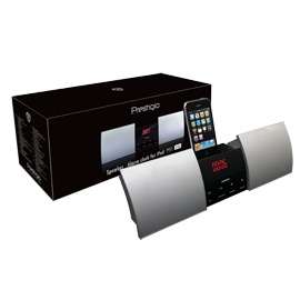 PRESTIGIO iPod/Iphone Docking Station Tuner, clock and alarm Silver