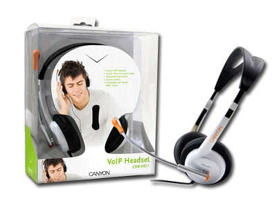 Canyon VOIP Softpad Earphones with adjustable headband