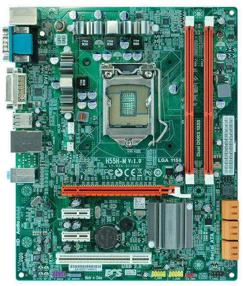 ECS Micro ATX, LGA 1156, Quadcore, FSB1333