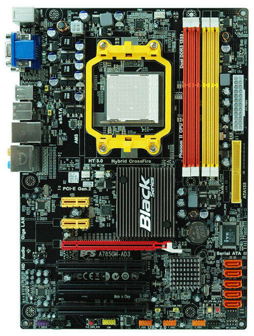 ECS Black Series A785GM-AD3 for AMD Phenom II AM3