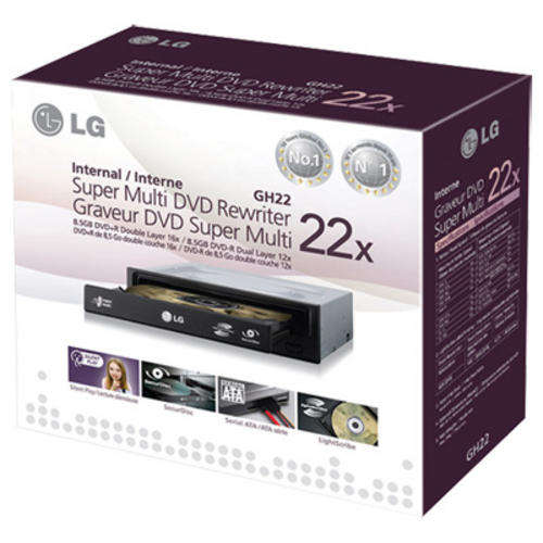LG GH22 22x Multi SATA Writer Lightscribe with Silent Play