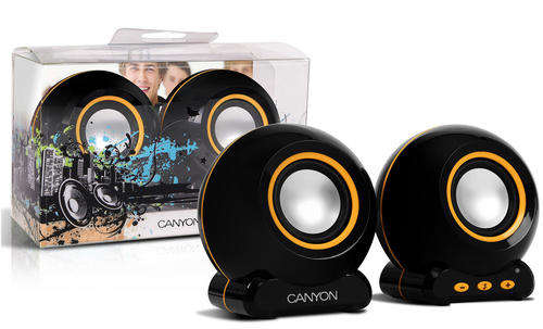 Canyon Mini Laptop USB Speakers Orange USB 2.0