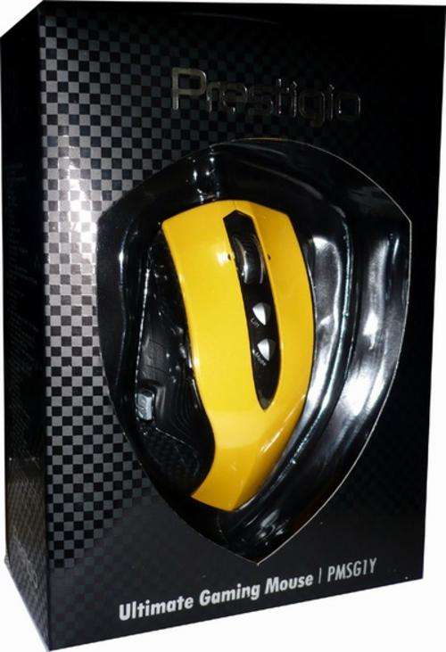 PRESTIGIO Laser Wired Gaming Mouse 5040dpi 7 Button YELLOW