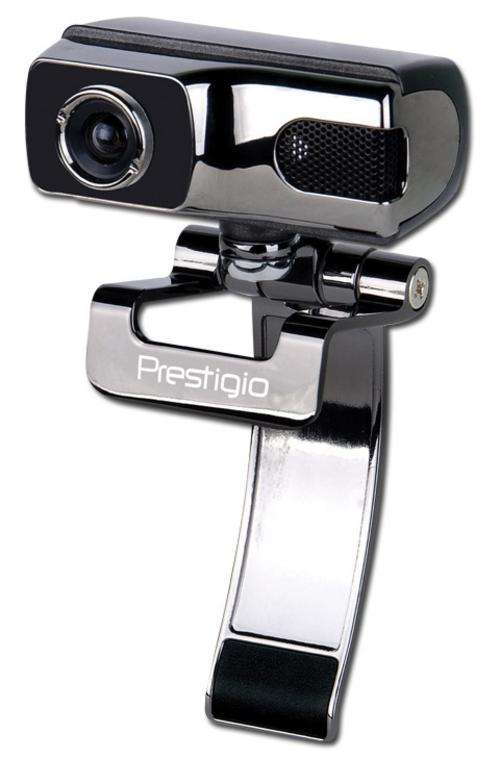Prestigio Webcam 2.0MP USB Audio Mic 1/4" CMOS Gun metal and Black