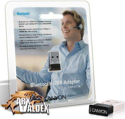 Canyon Bluetooth Adapter 3Mbps, 2.1+EDR, USB 1.1, 10m