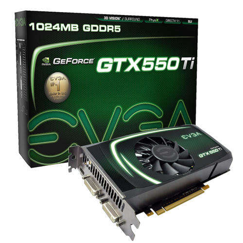EVGA GeForce GTX 550 Ti 1024MB (Free Performance Boost)