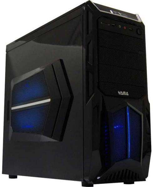 Gaming Chassis - Black Exterior, 750W PSU Installed