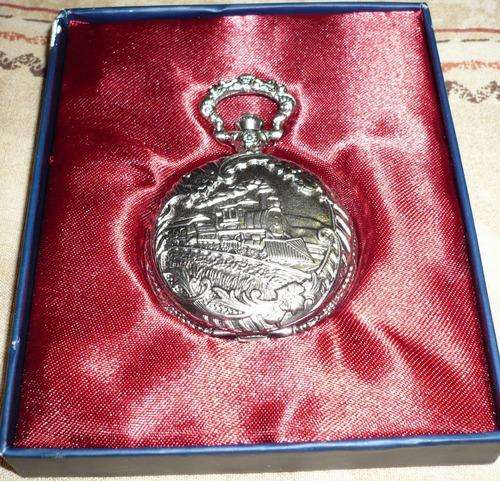 Mens Pocket Watch - Train Quartz Winding Watch - Costume Jewelry