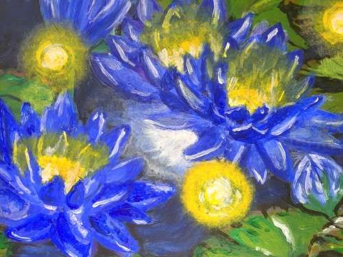 THE MAGIC POND - Original acrylic painting - New - 29X39