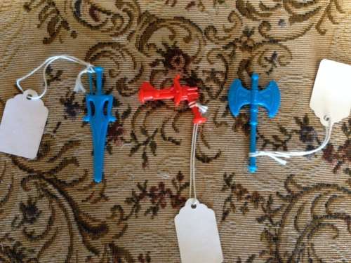 3x Vintage Masters Of The Universe Weapons