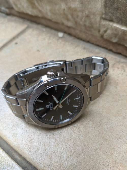 Casio edifice sapphire brushed thin watch