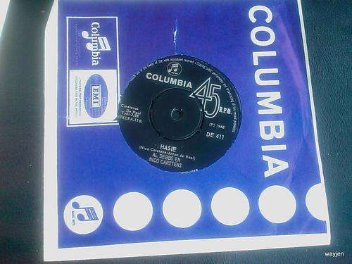 AL DEBBO EN NICO CARSTENS. BAAS JACK/HASIE. SEVEN SINGLE. 1968. VINYL PERFECT. SLEEVE DAMAGED.