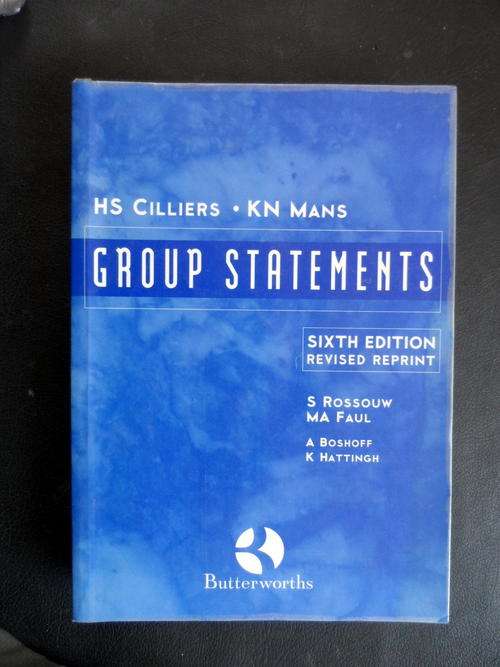 GROUP STATEMENTS. 6TH EDITION. HS CILLIERS. KN MANS. 1999. 594 PAGES. SLIGHT WEAR. MARKS INSIDE.