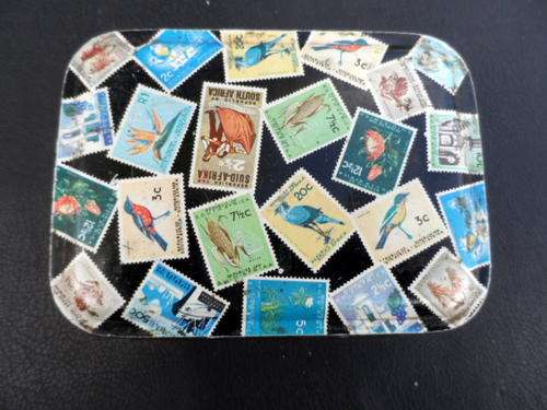 EDWARD SHARP SOUTH AFRICA (PTY) LTD. 200g TIN. POSTAGE STAMP DECAL. RUST.