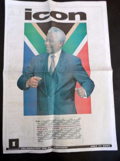ICON. NELSON MANDELA. CELEBRATING HIS 85 BIRTHDAY. PUBLISHED 17 JULY 2003.