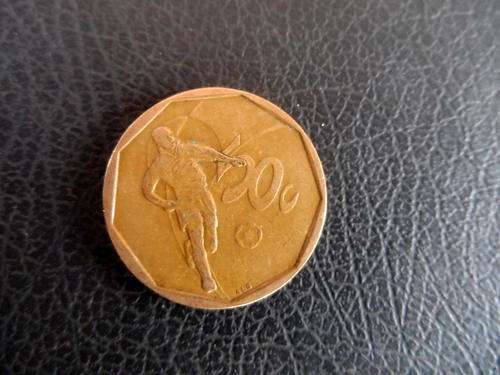 UNGRADED 50c COINS. 2002 SHOWING SOCCER PLAYER. BID PER COIN.