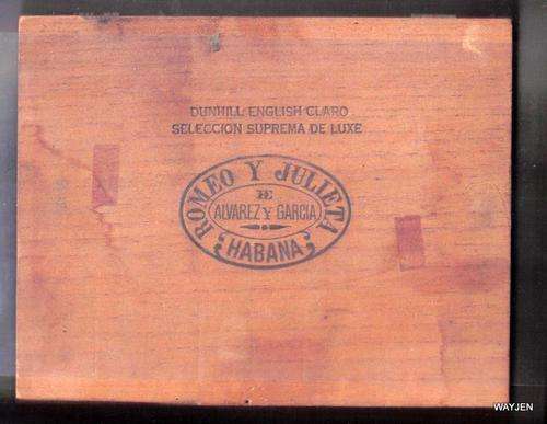 GENUINE HAVANA CIGAR BOX. VERY OLD AND IS MARKED AND CHIPPED. SOME WRITING ON IT TOO.
