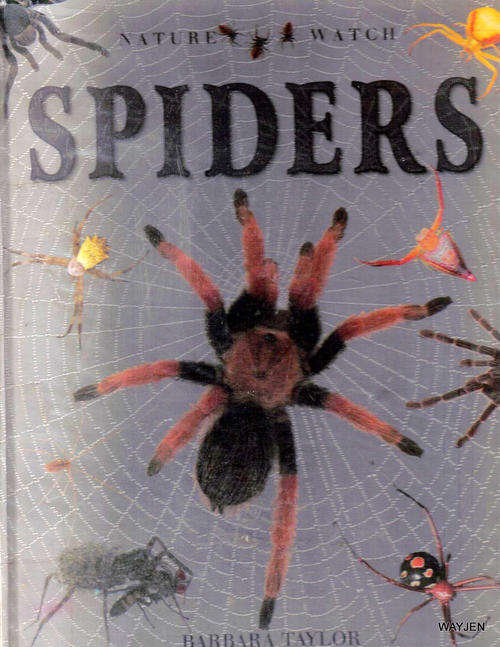 NATURE WATCH.SPIDERS.HARDCOVER ILLUSTRATED BOOK. 63 PAGES. OLD LIBRARY BOOK. WORN.