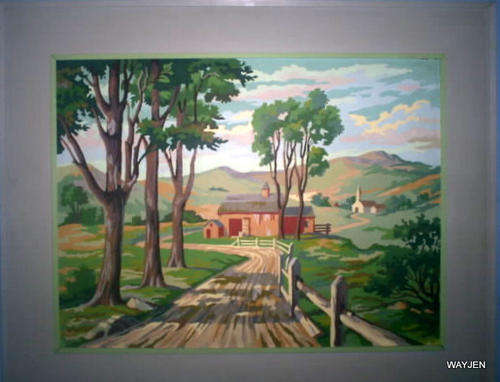 ONE OF A KIND ORIGINAL OIL PAINTING.NO GLASS BUT IN A FRAME WITHIN A FRAME.BACK IS PATCHED.79x66.5cm