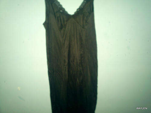 VINTAGE FULL LENGTH PETTICOAT. SHELLEY SIZE 107. BLACK.