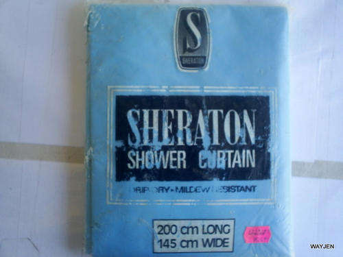 SHERATON SHOWER CURTAIN.NEW.200cm LONG X 145cm WIDE.PACKAGING TORN.