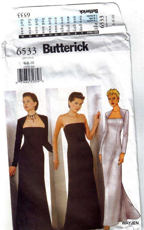 SEWING PATTERNS. BUTTERICK 6533. SIZES: 6-8-10