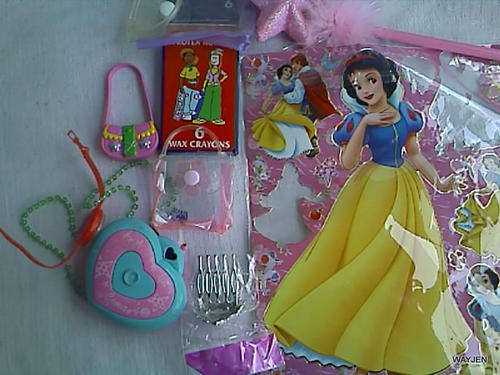 LITTLE GIRLS VARIETY OF TOYS. PRINCESS STICKERS AND OTHER ACCESSORIES.