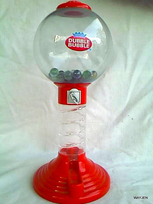 AMERICAN DUBBLE BUBBLE GUMBALL MACHINE. PUT YOUR ROUND GUMBALLS IN THE BUBBLE AND TURN THE DIAL.40cm