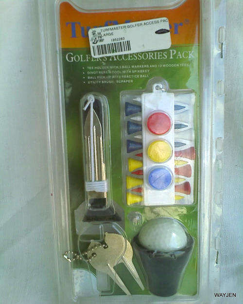 TURFMASTER GOLFERS ACCESSORY PACK. NEW. ALL THE STUFF YOU NEED IN ONE PACKET.