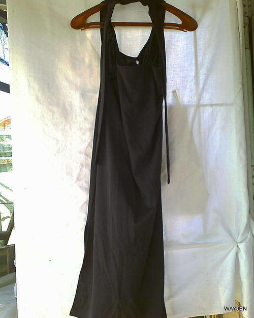 RJL. ELEGANT BLACK DRESS. LARGE. WITH SIDE SLITS.