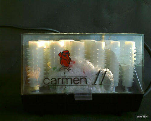 CARMEN 11 HOT CURLERS. TESTED AND WORKING. WITH CLIPS. VERY NEAT.