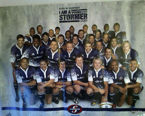 STORMERS POSTER. 59 X 42cm. PLEASE NOTE: SLIGHT TEAR IN POSTER.