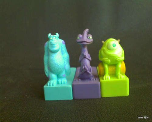 3 SMALL TOYS FROM MONSTERS INC.