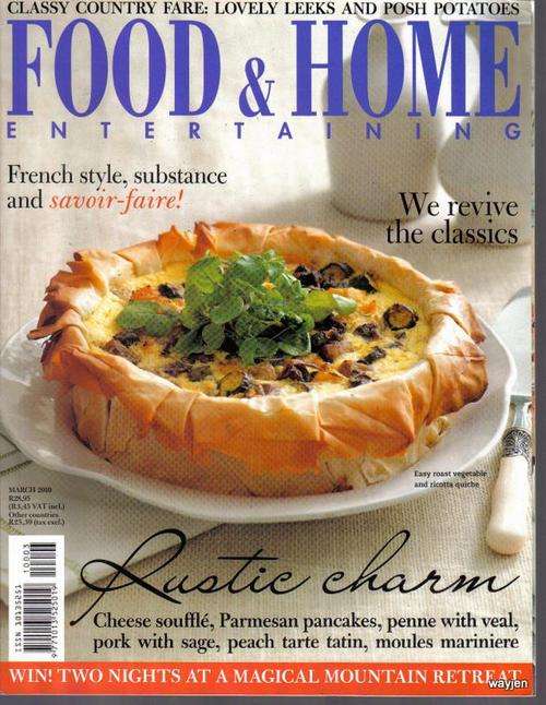 FOOD AND HOME ENTERTAINING MAGAZINE. MARCH 2010. SLIGHT WEAR & TEAR.