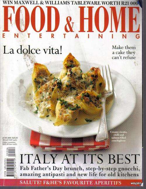 FOOD AND HOME ENTERTAINING MAGAZINE. JUNE 2009. SLIGHT WEAR & TEAR.