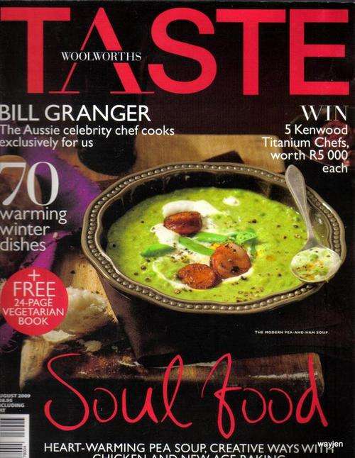 WOOLWORTHS TASTE MAGAZINE. AUGUST 2009. SLIGHT WEAR & TEAR.
