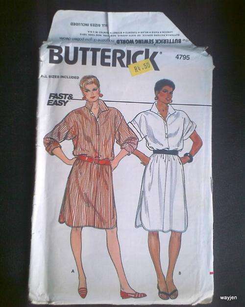BUTTERICK PATTERN. 4795. ALL SIZES INCLUDED.