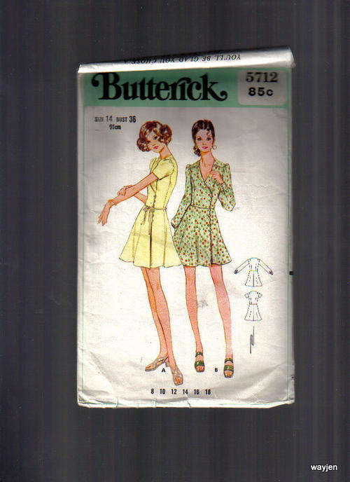 BUTTERICK SEWING PATTERN. 5712. SIZE 14. BUST 36. 91cm.