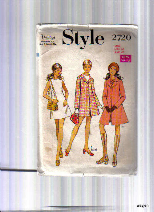 STYLE SEWING PATTERN. 2720. MISS SIZE 12. BUST 34.